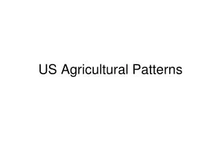 US Agricultural Patterns