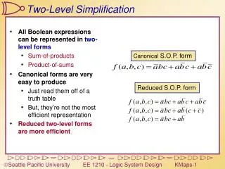 Two-Level Simplification