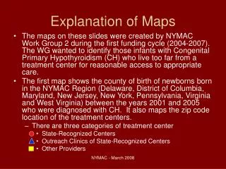 Explanation of Maps