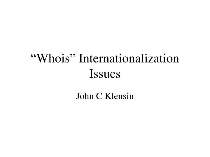 whois internationalization issues
