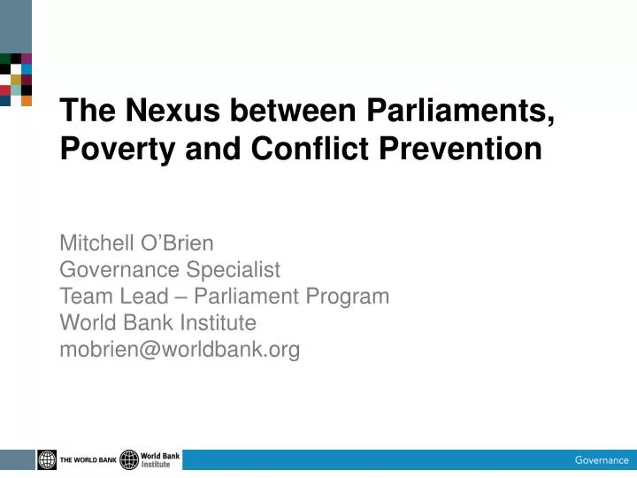 the nexus between parliaments poverty and conflict prevention