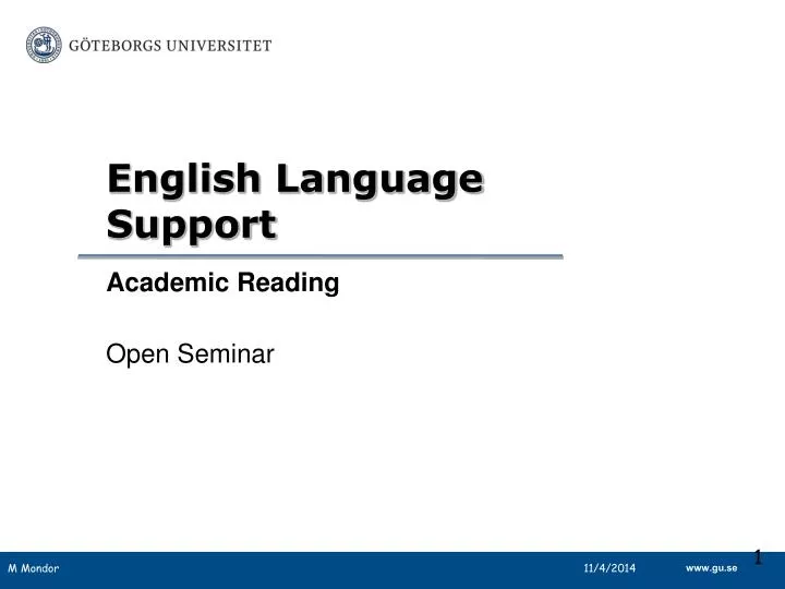 english language support