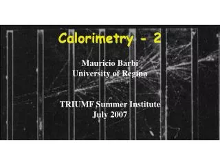 Calorimetry - 2