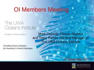 Carlos M. Duarte Director, The UWA Oceans Institute