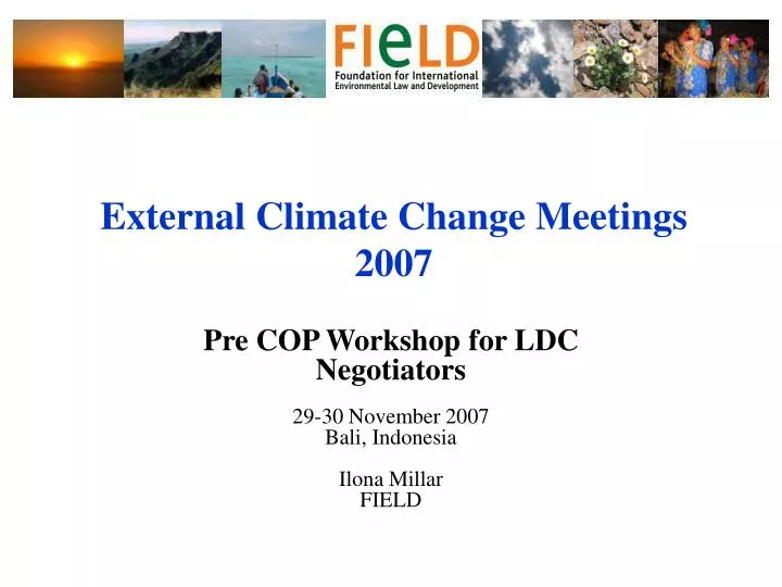 external climate change meetings 2007