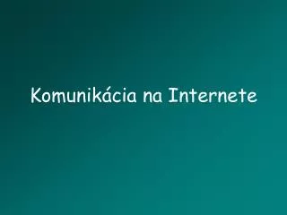 komunik cia na internete