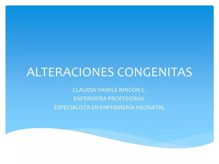 alteraciones congenitas