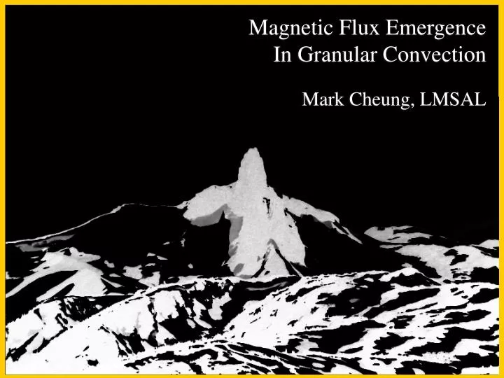magnetic flux emergence in granular convection