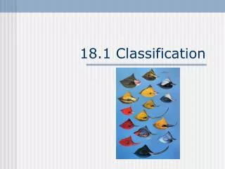 18.1 Classification