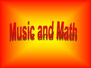Music and Math