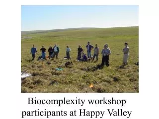 Biocomplexity workshop participants at Happy Valley