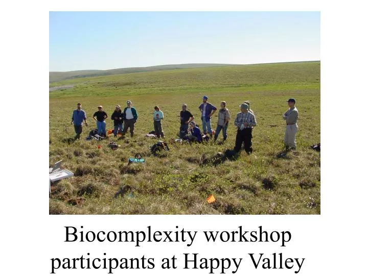 biocomplexity workshop participants at happy valley