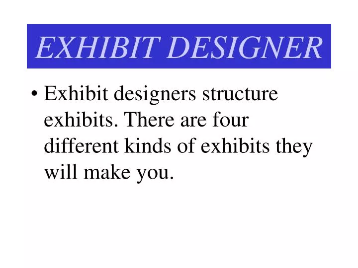 exhibit designer