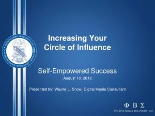 Increasing Your Circle of Influence