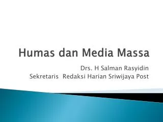 humas dan m edia m assa