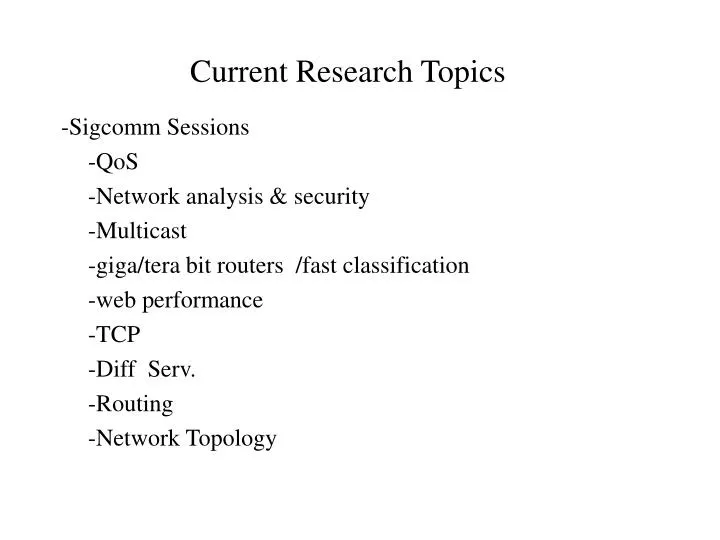 current research topics