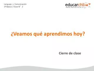 lenguaje y comunicaci n 3 b sico clase n 2