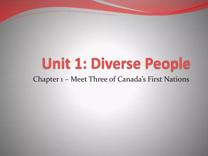 unit 1 diverse people