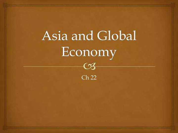 asia and global economy