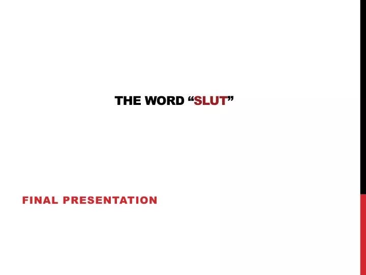 the word slut