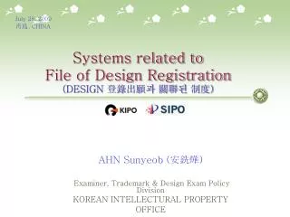 systems related to file of design registration design