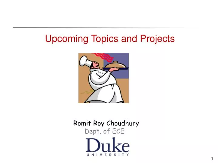 upcoming topics and projects