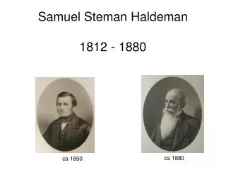 Samuel Steman Haldeman 1812 - 1880