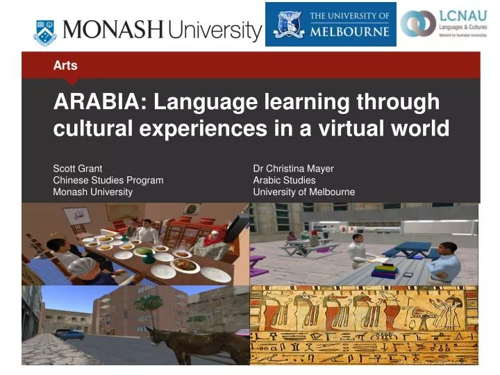 arabia language learning through cultural experiences in a virtual world