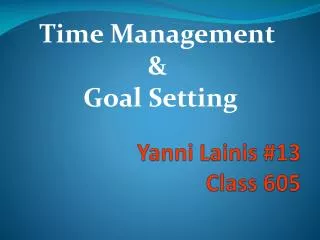 Yanni Lainis #13 Class 605