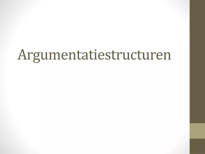 argumentatiestructuren