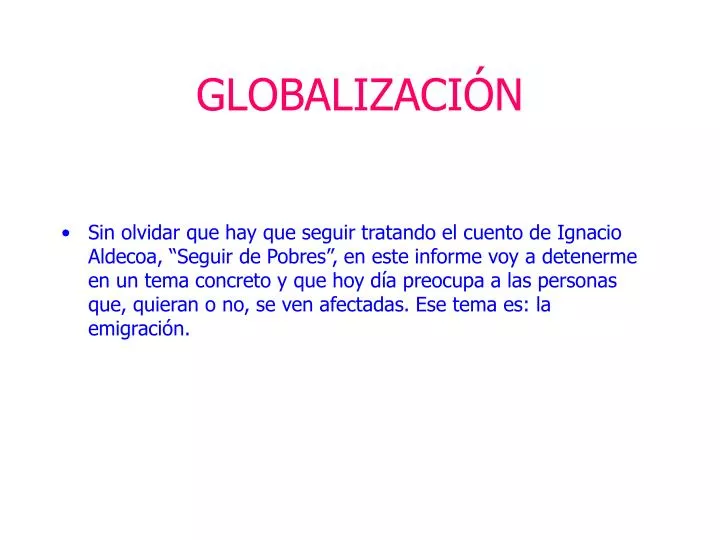 globalizaci n