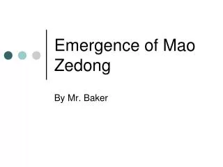 Emergence of Mao Zedong