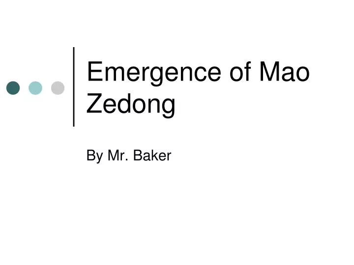 emergence of mao zedong