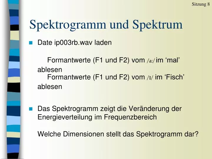 spektrogramm und spektrum