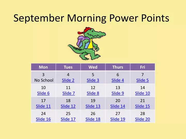 september morning power points