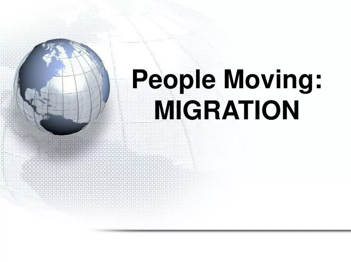 people moving migration