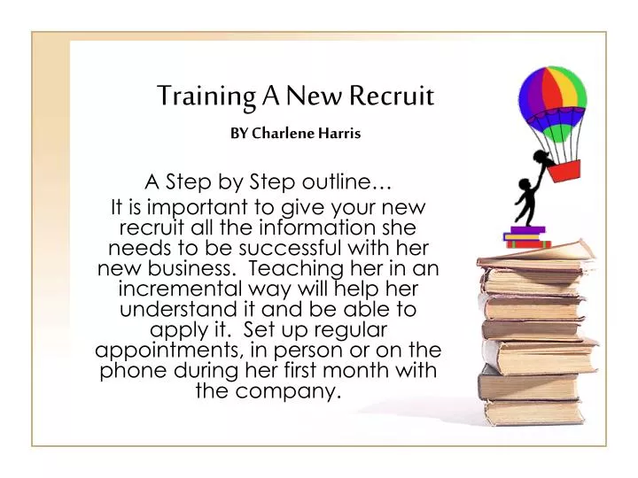 training a new recruit by charlene harris