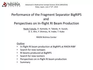 Performance of the Fragment Separator BigRIPS and Perspectives on In-flight RI Beam Production
