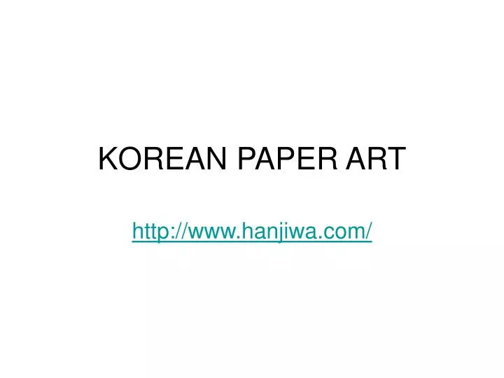 korean paper art