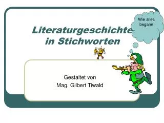 literaturgeschichte in stichworten