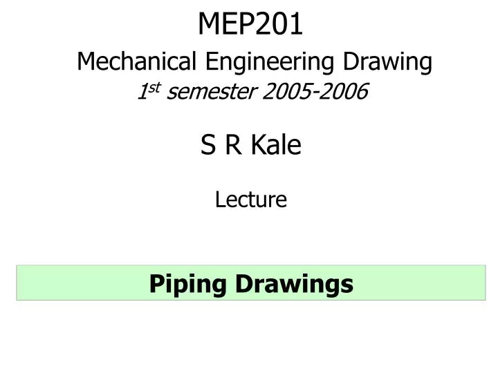 mep201 mechanical engineering drawing 1 st semester 2005 2006