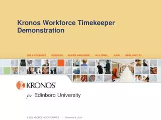 Kronos Workforce Timekeeper Demonstration