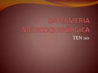 enfermer a medicoquir rgica