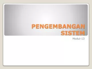 pengembangan sistem