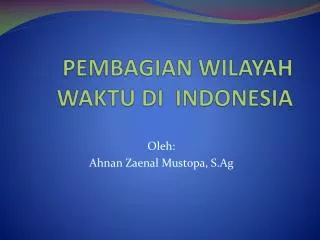 pembagian wilayah waktu di indonesia