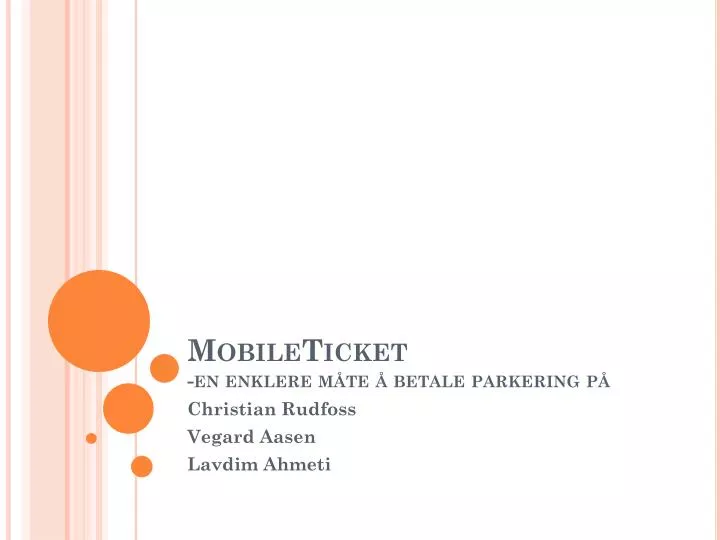 mobileticket en enklere m te betale parkering p