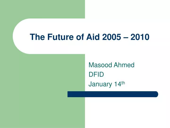 the future of aid 2005 2010