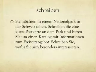 schreiben