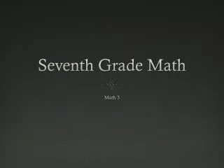 Seventh Grade Math