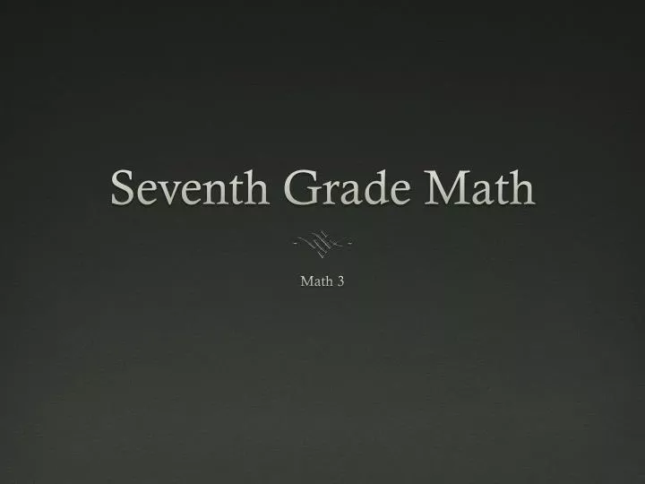 seventh grade math